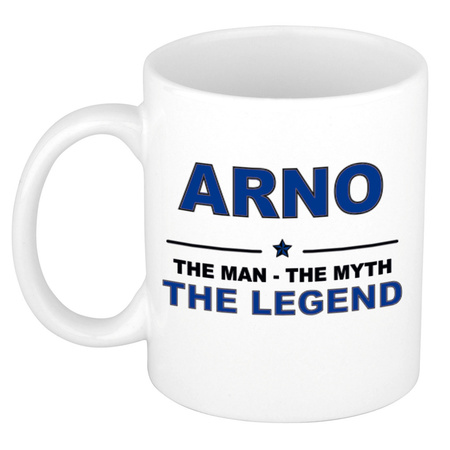 Arno The man, The myth the legend collega kado mokken/bekers 300 ml