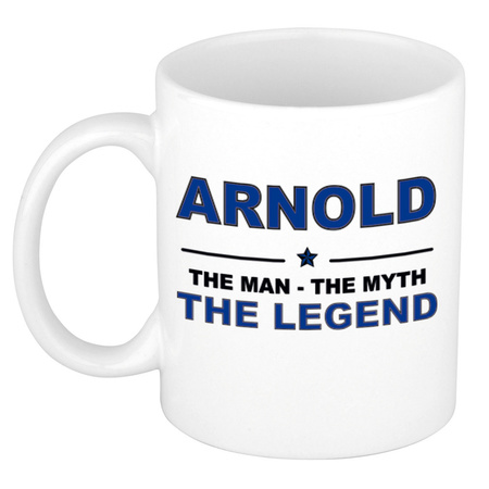Arnold The man, The myth the legend collega kado mokken/bekers 300 ml