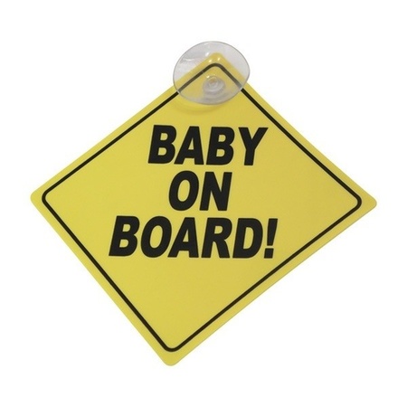Baby on board safety plate with suction cup 12 cm