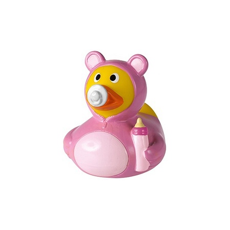 Bath pink duck baby girl