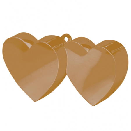 Balloon weight in golden heart shape