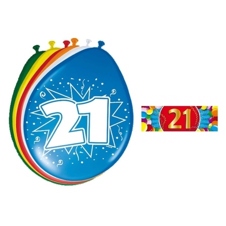 Balloons 21 year 16x + sticker