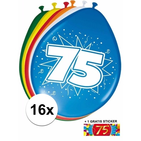 Balloons 75 year 16x + sticker