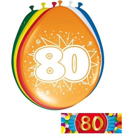 Balloons 80 year 16x + sticker