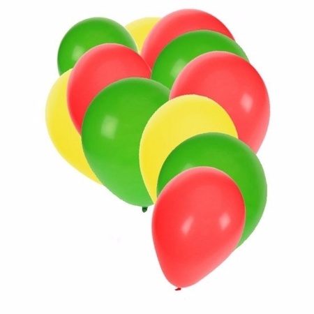 Balloons green/yellow/red 30 pieces