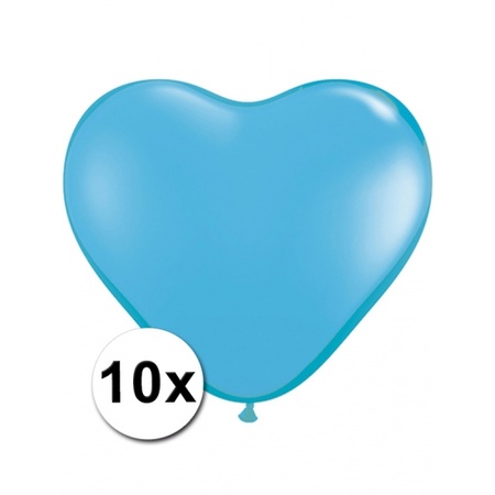 Heart balloons light blue 10 pcs