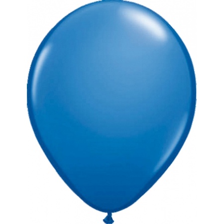 Blauwkleurige helium ballonnen metallic 50 stuks