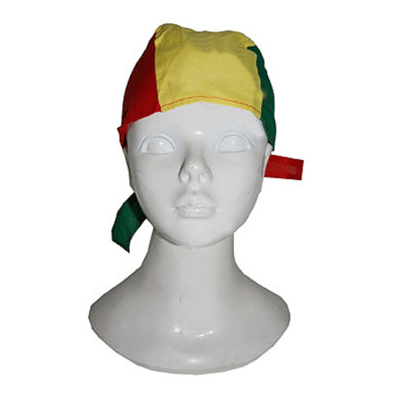 Bandana in Jamaican colors red, yellow and green