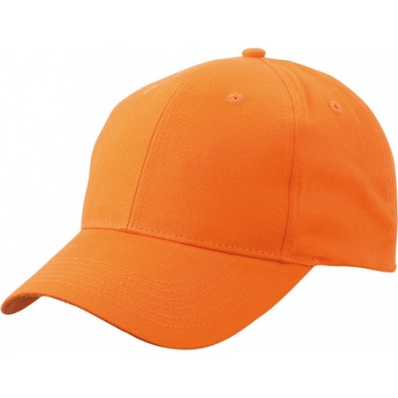 6 panel baseball cap orange