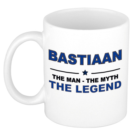 Bastiaan The man, The myth the legend collega kado mokken/bekers 300 ml