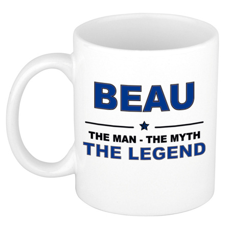 Beau The man, The myth the legend collega kado mokken/bekers 300 ml