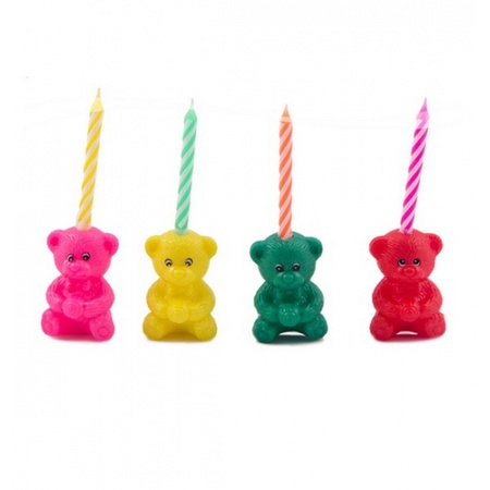 Candle set bears 4x pieces