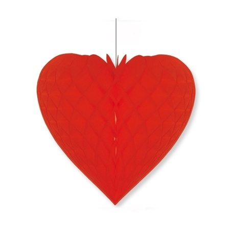 Valentijnsdag decoratie hart rood 40 x 44 cm