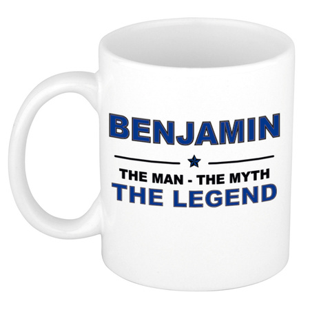 Benjamin The man, The myth the legend collega kado mokken/bekers 300 ml