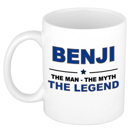 Benji The man, The myth the legend collega kado mokken/bekers 300 ml