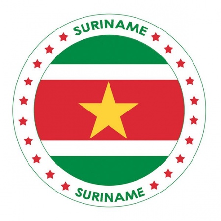 Viltjes met Surinaamse vlag opdruk