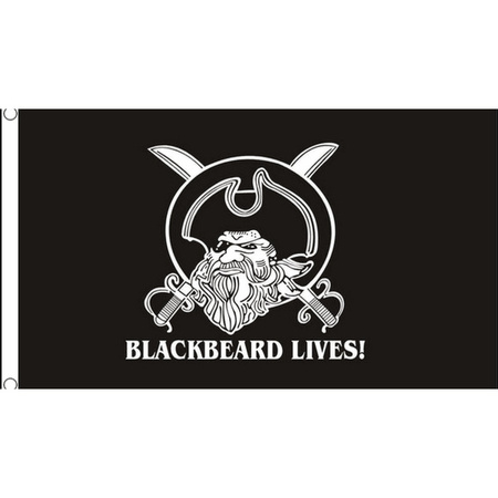 Zwarte piraten vlaggen Blackbeard
