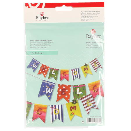 Blank zigzag flags 12 pieces