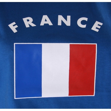 Mouwlose shirts met vlag van Frankrijk heren