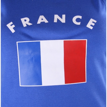Mouwlose shirts met vlag van Frankrijk dames
