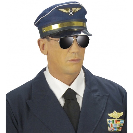 Blauwe piloten pet 