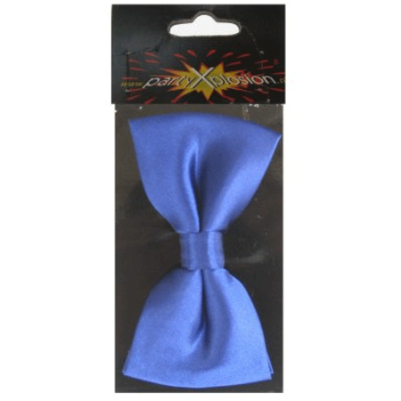 Blauwe verkleed vlinderstrikje 12 cm voor dames/heren