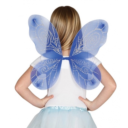 Blauw gekleurde vleugels voor meisjes