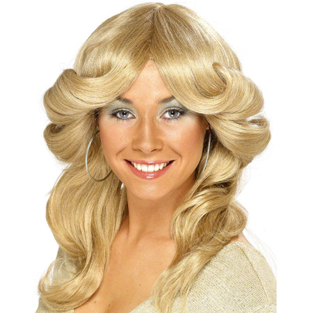 Seventies blonde wig for women