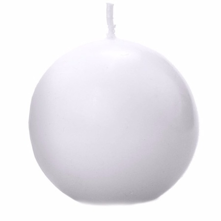 Candle Sphere matt white 8 cm