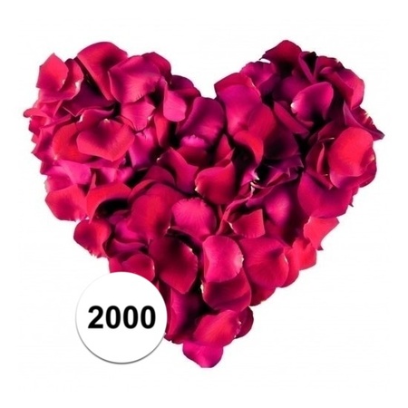 2000 luxe bordeaux donkerrode rozenblaadjes van stof