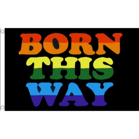 Born This Way vlag van polyester 150 x 90