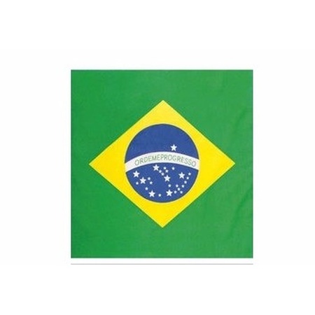Bandana with Brasilian flag print 55 x 55 cm