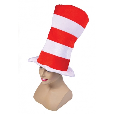 Extra large top hat red and white