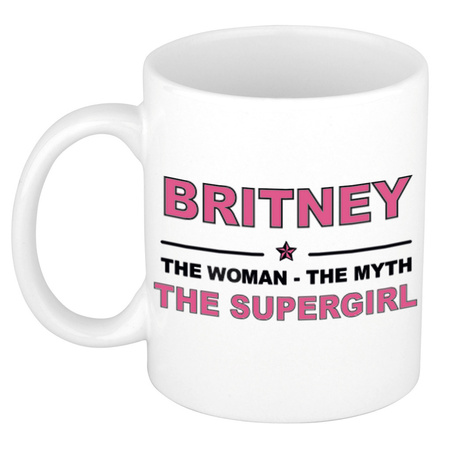 Britney The woman, The myth the supergirl name mug 300 ml
