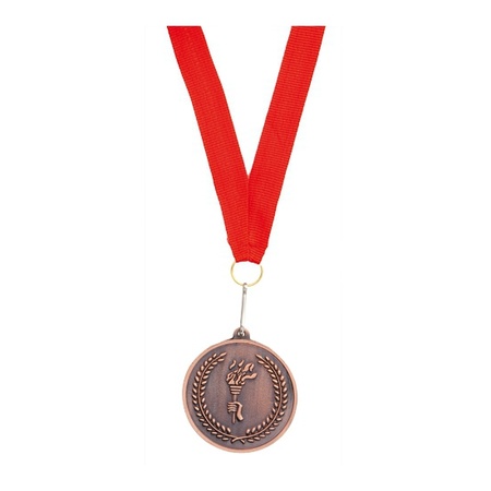Metalen medaille brons met lint