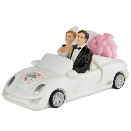 Wedding couple in white convertible cake decoration 14 cm