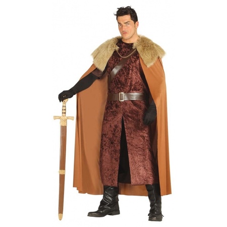 Brown warlord costume for men