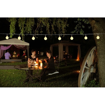 Outdoor party lights string warm white bulbs 10 meter
