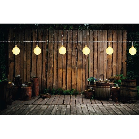 Outdoor party lights string warm white bulbs 10 meter