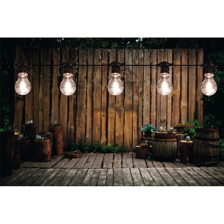 Outdoor party lights string warm white bulbs 20 meters