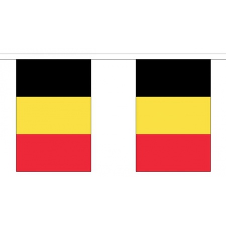Belgie vlaggenlijn van stof 3 m