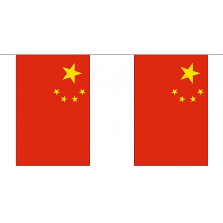 Chineze vlaggenlijn van stof 3 m