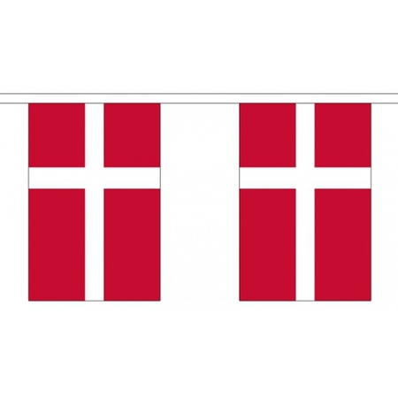 Deense vlaggenlijn van stof 3 m