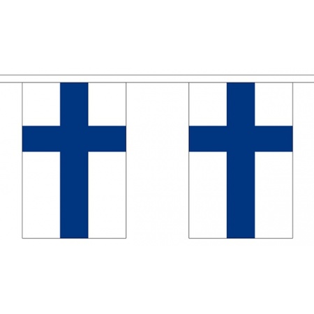 Finland vlaggenlijn van stof 3 m
