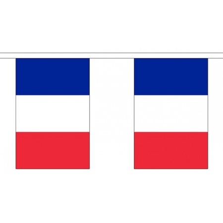 Frankrijk vlaggenlijn van stof 3 m
