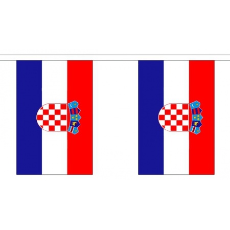 Kroatie vlaggenlijn van stof 3 m