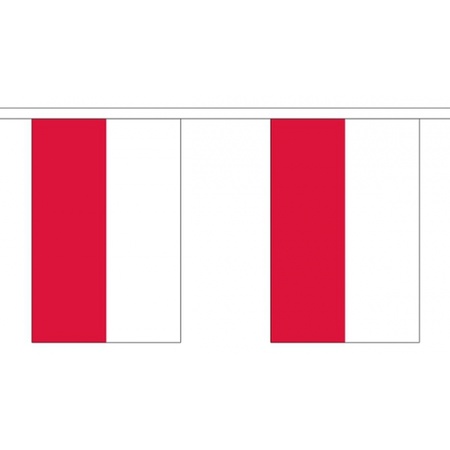 Polen vlaggenlijn van stof 3 m