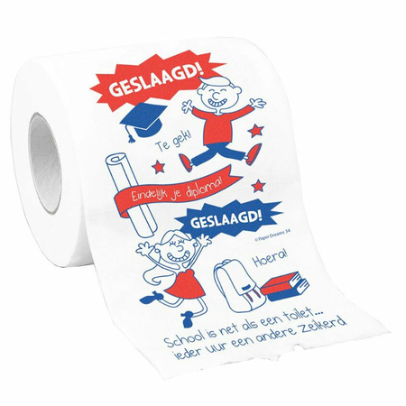 Cadeau toiletpapier rol geslaagd versiering/decoratie