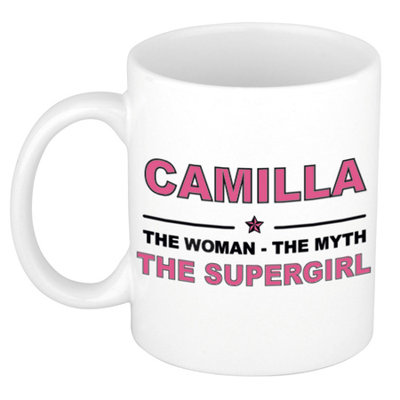 Camilla The woman, The myth the supergirl collega kado mokken/bekers 300 ml