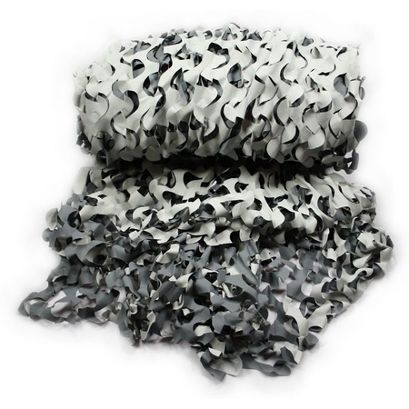 Camouflage netten zwart/wit/grijs  3 x 2,4 meter